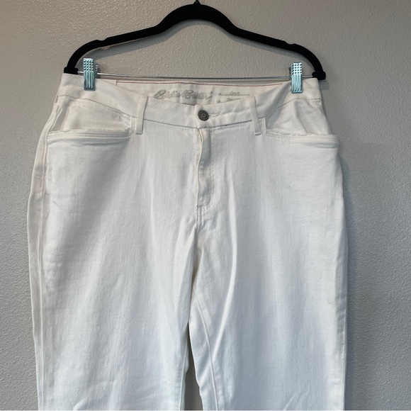 Eddie Bauer White Curvy Trouser Stretch Casual Classic Fit Women’s Size 12 - Picture 4 of 12